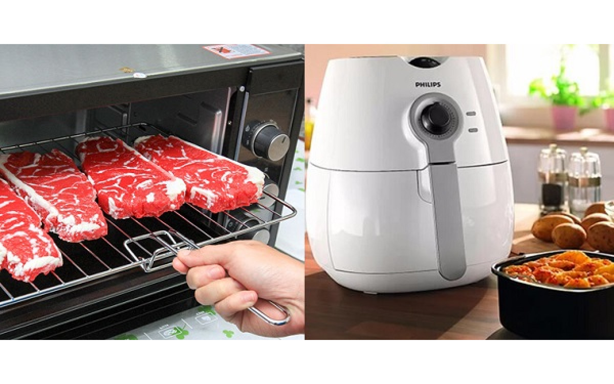 so s&aacute;nh nồi chi&ecirc;n kh&ocirc;ng dầu v&agrave; l&ograve; nướng