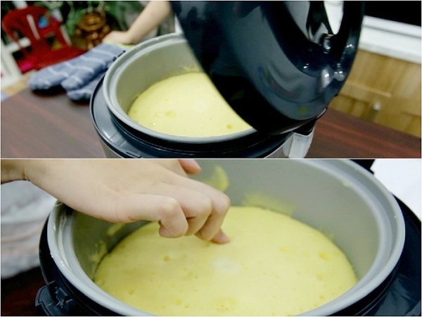 L&agrave;m b&aacute;nh b&ocirc;ng lan bằng nồi cơm điện tiện lợi, an to&agrave;n