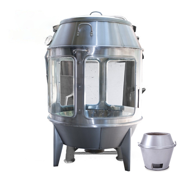 L&ograve; quay vịt bằng inox c&oacute; k&iacute;nh